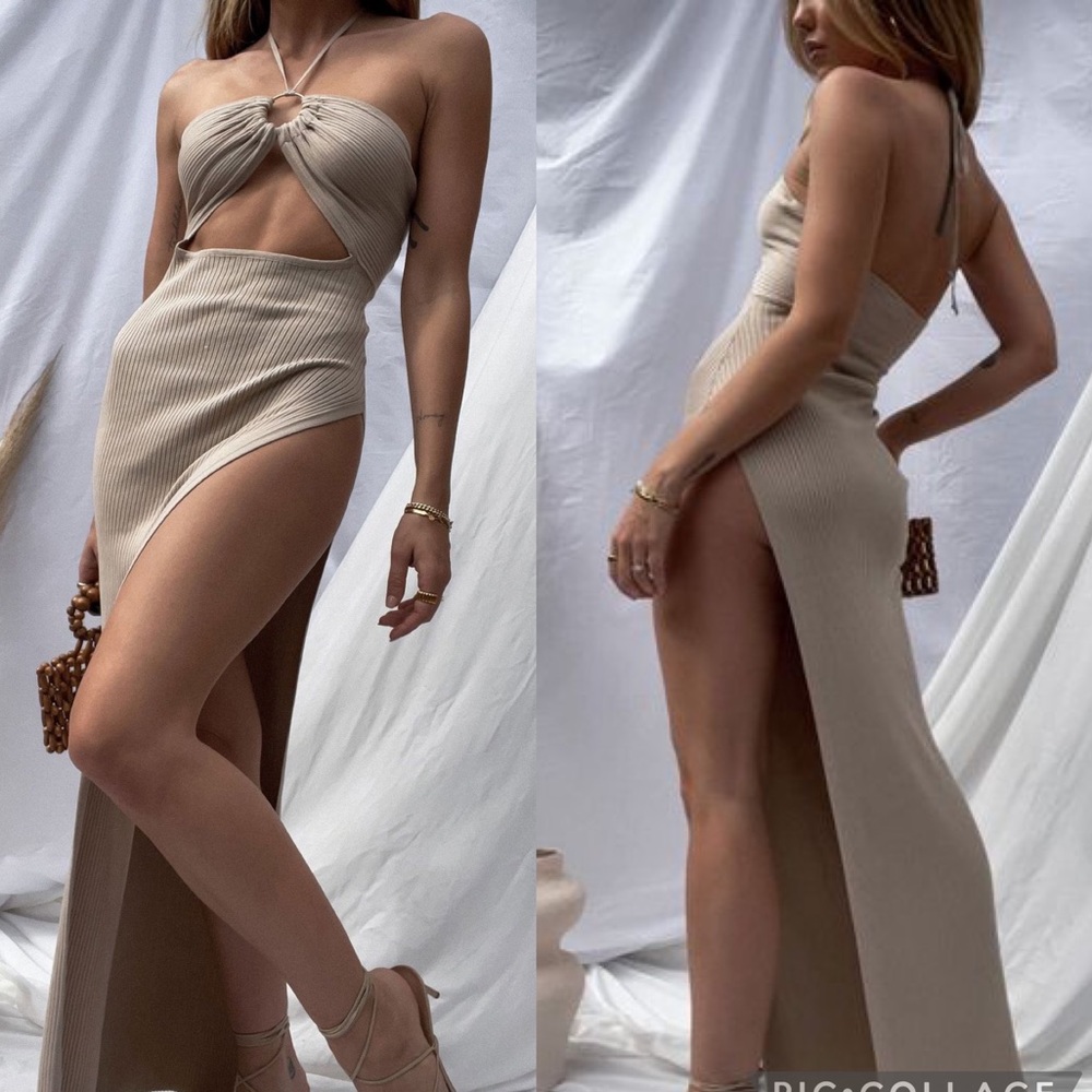 ShopLunaB Paradiso Dress Nude - Medium - Hera Cutout maxi - Picture 1 of 6